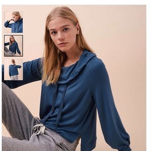 Lou & Grey Signature Soft Drawstring Cowl Top